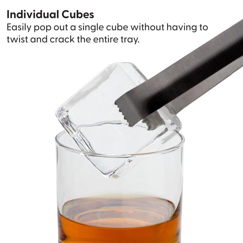 WP W&P Peak Silicone Extra Large Cube Ice Tray w/ Protective Lid | Charcoal | Easy to Remove Ice Cubes | Food Grade Premium Silicone | Dishwasher Safe, BPA Free - Image 5